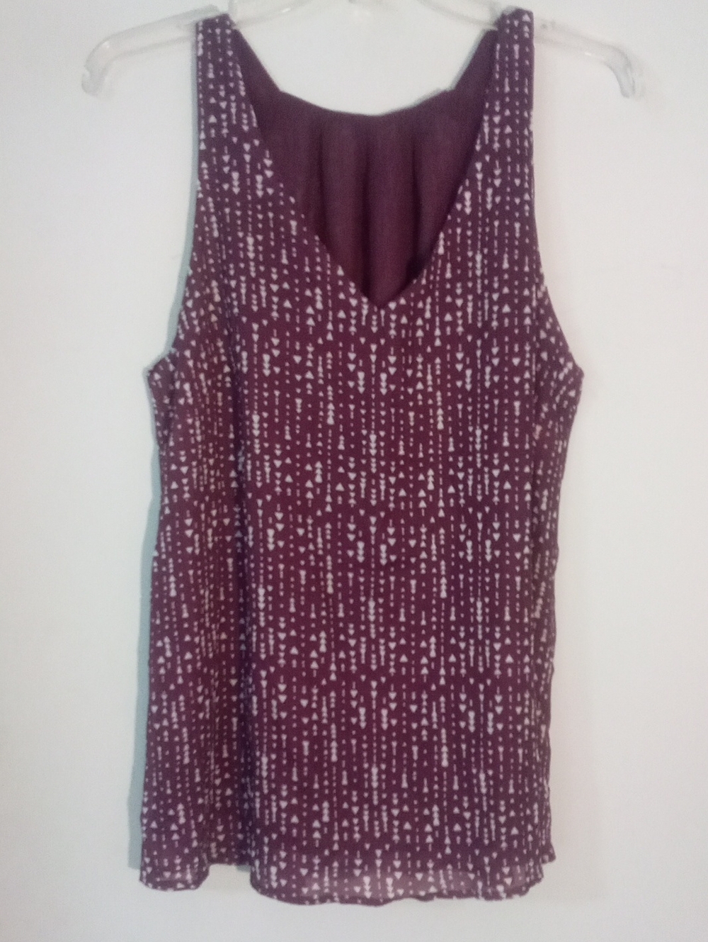 * Sleeveless Purple Patterned Tank Top Medium Unbranded New NWOT